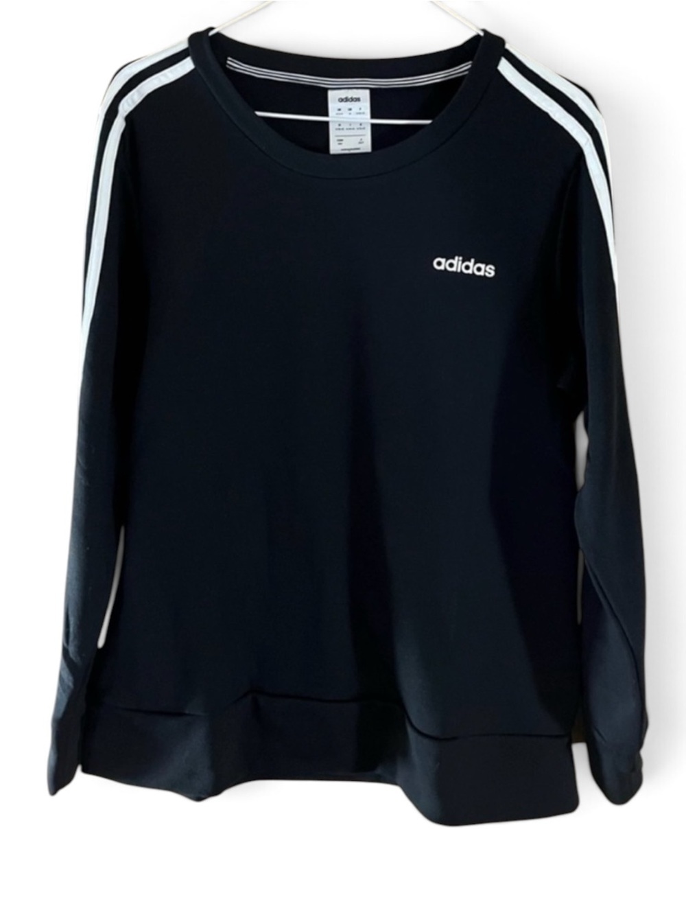 Adidas Black Crew Pullover Sweatshirt